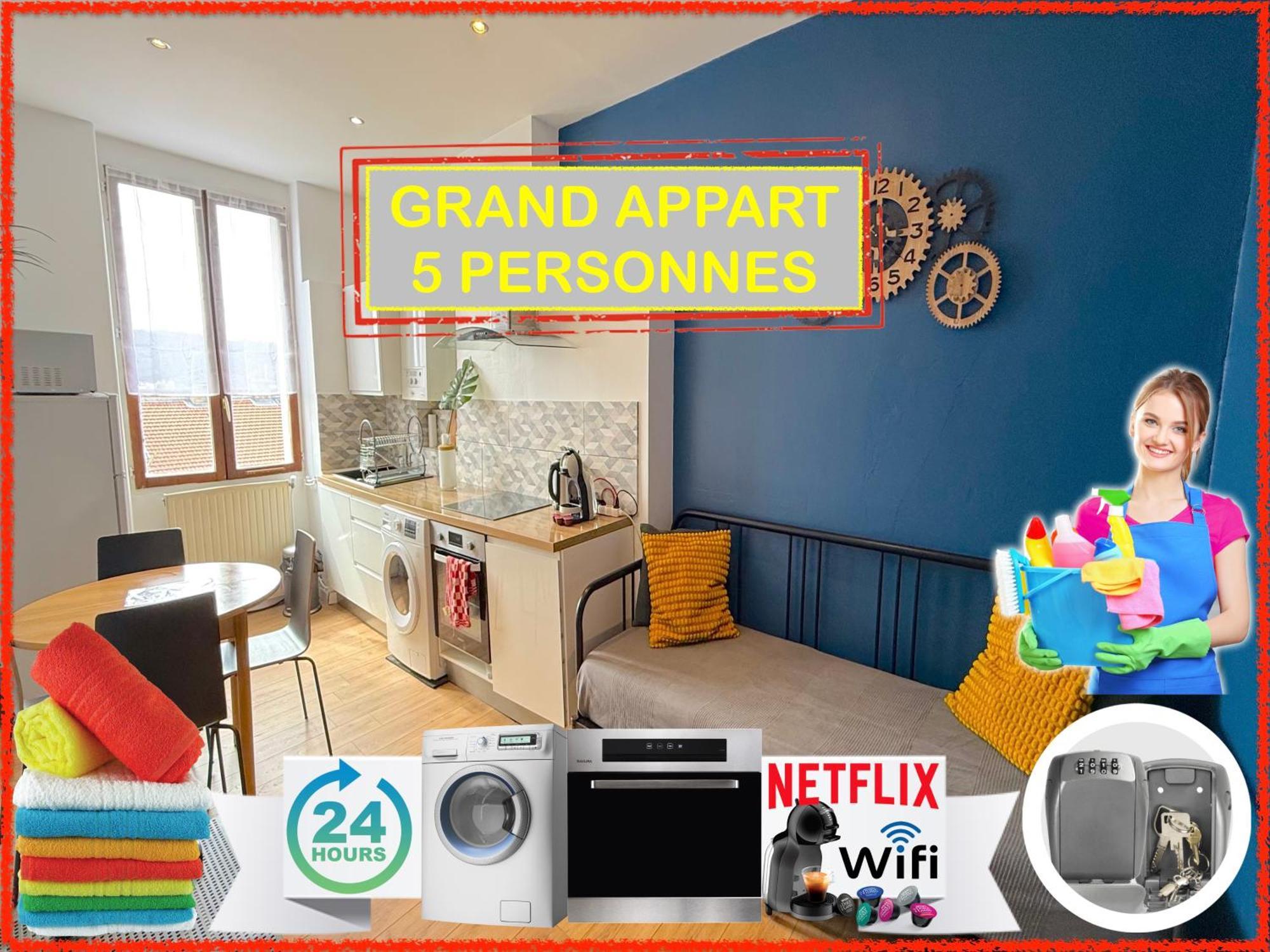 012 Chic & Cosy F2 34M2 Hypercentre Wifi Smart Tv Netflix Apartment Saint-Etienne  Exterior photo
